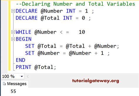 sql server while loop|sql server loop through table variable.